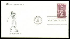 #1932 Babe Zaharias Pegasus FDC