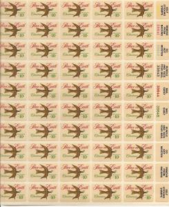 1974 Christmas Issue. Scott #1552 $.10 Sheet of Fifty.  MNH