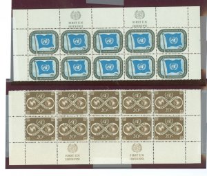 United Nations--New York #8/9 Mint (NH) Multiple