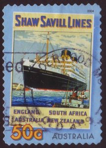 Australia 2004 Sc#2252A 50c Shaw Savill Lines, Ships, Liners USED.