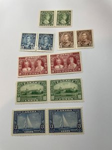 Canada 211 - 216   Mint nh pairs