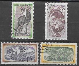 Czechoslovakia Parks #818-821 used. 1957