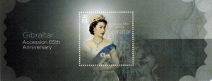 Gibraltar 2017 - Queen Elizabeth 65th anniversary of the Accession - S/S MNH