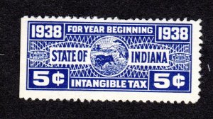 Indiana State Revenue IN SRS # D42 MNH  Intangibles, Lot 200501