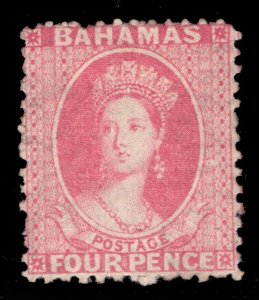 MOMEN: BAHAMAS SG #26 P12.5 CROWN CC 1863-77 MINT OG H £300 LOT #67452*