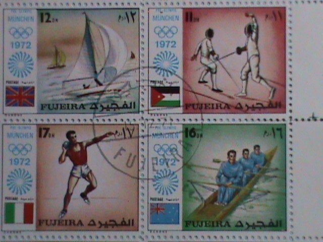 ​FUJEIRA-1972 OLYMPIC GAMES MUNCHUNE'72   CTO FULL SET SHEET-VF  CTO FULL SET