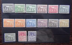Turks & Caicos Islands 1938 values to 10s (no 5s) MM 