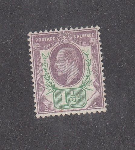 GB KEVII 1905 SG 223 1½d VF-MH CAT VALUE $45