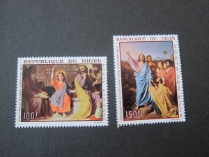 Niger 1967 Sc C76-C77 Christmas Religion set MNH