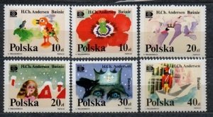 Poland 1987 MNH Stamps Scott 2832-2837 Hans Christian Andersen Fairy Tales