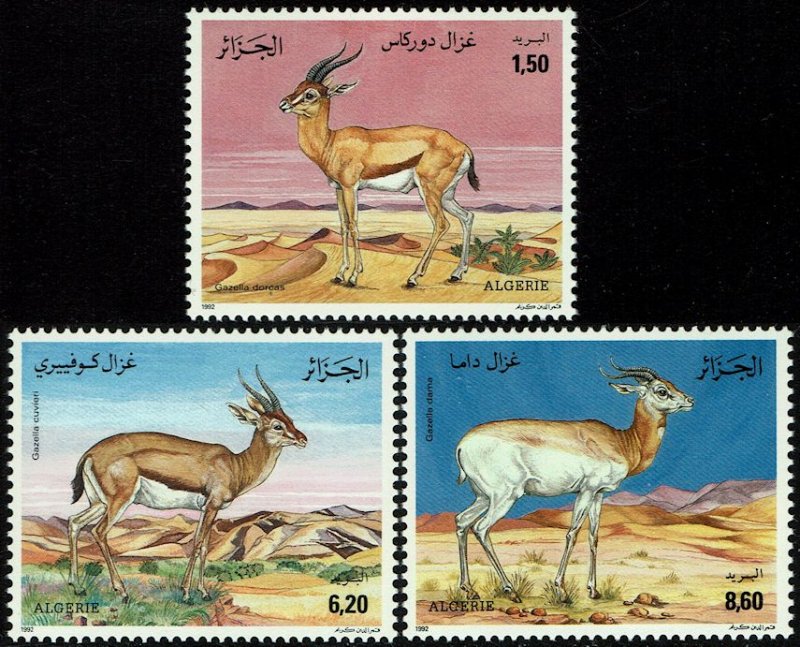 Algeria #954-56  MNH - Gazelles (1992)