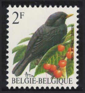 Belgium Blackbird Bird Buzin 'Merle Noir' 2f Normal paper 1992 MNH SC#1433