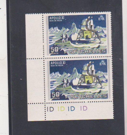Seychelles-Scott # 253 Plate Pair MNH Apollo XI Moon Landing-Space-1969