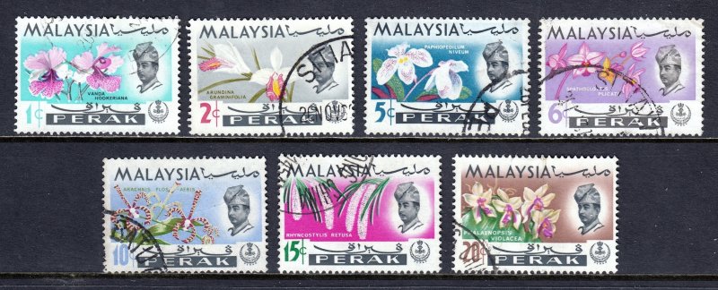 Malaysia (Perak) - Scott #139-145 - Used - Crease #139, 142, 143 - SCV $2.30