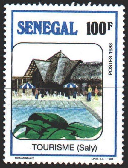 Senegal. 1989. 1006 from the series. Tourism, hotel. MVLH.