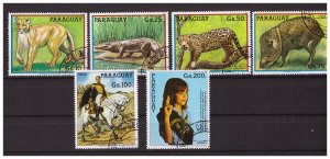 PARAGUAY 1983 Fauna Bolivar Scouts 6 values set CTO