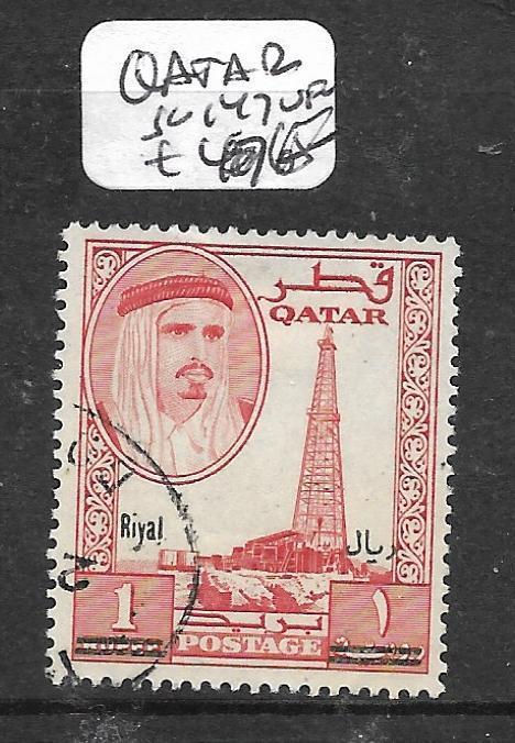 QATAR  (PP0604B) 1R  REVALUED SG 147  VFU