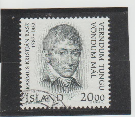 Iceland  Scott#  641  Used  (1987 Rasmus Christian Rask)