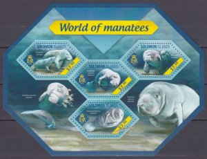 2014 Solomon Islands 2652-2655KL Marine fauna - Manatees 9,50 €