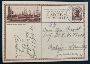 1935 Cursai Romania Postal Stationery Postcard Cover To Berlin Germany