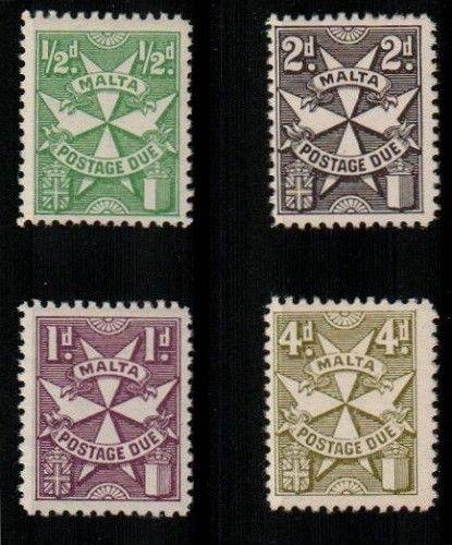 Malta J22a-28a (4v) - Mint hinged (Catalog Value $74.50)