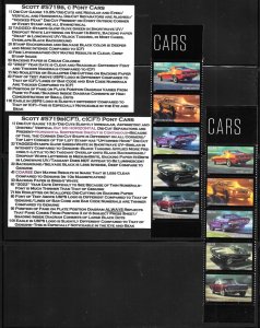 Scott #5719b--2022 (60c) Pony Cars Strip of 5 CF & Genuine and Descriptive Tabs!