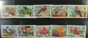 Barbuda Antigua  SC #266-83  FLOWERS BIRDS POTWORKS DAM AIRPORT  MNH stamp set