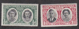 Southern Rhodesia # 65-66, Royal Visit,  Mint NH, 1/2 Cat.