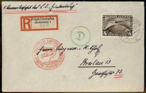 Germany 1936 Hindenburg Zeppelin Si406c 4M Chicagofahrt CV800 Cover 99536