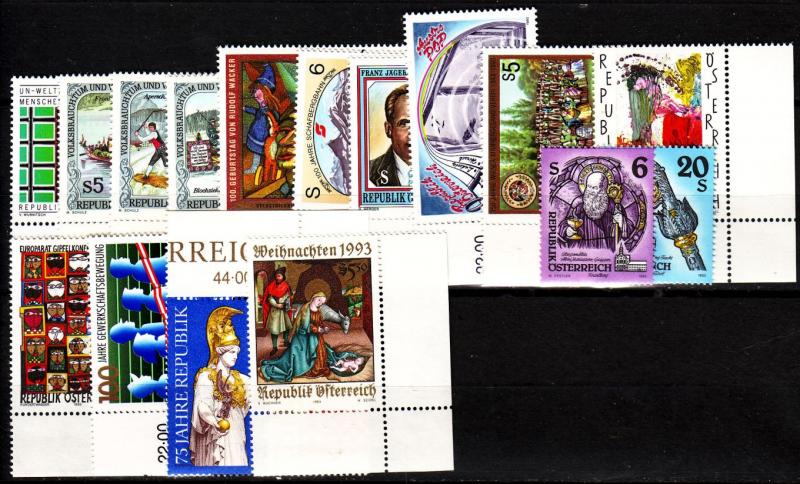 ÖSTERREICH AUSTRIA [1993] MiNr 2099-2124 ( **/mnh )