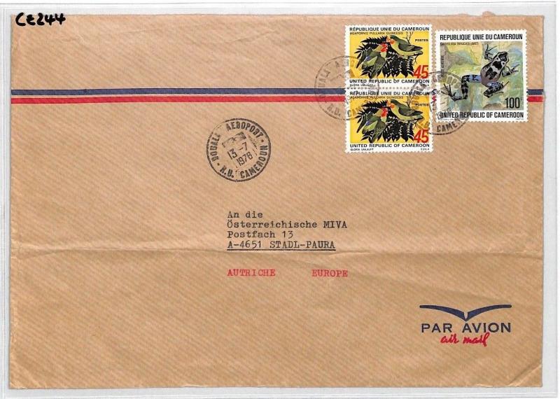 CE244 Cameroon FROGS Cover 1978 *BAMENDA* Air Mail DOUALA AEROPORT Transit MIVA