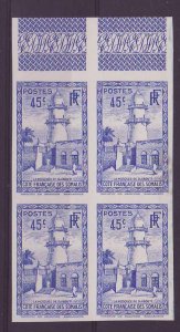 Cote des Somalis 45c block of 4 non lacy Mosque of Djibouti