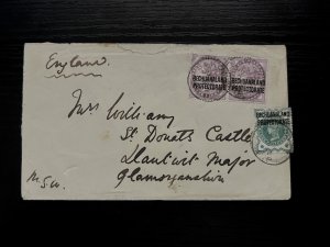 1904 British Bechuanaland Protectorate Overprint Cover to Cardiff England