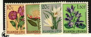 Ruanda Urundi #114-6, 124 MH Flowers