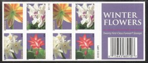 MALACK 4862 - 65d 49c  Winter Flowers book, VF NH BO..MORE.. bc281