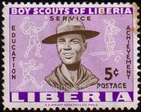 Liberia SG#852 Used - 1961 5c.  - Postal, Scouts and Youth