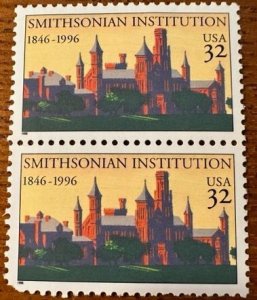 US # 3059 Smithsonian Institution 32c 1996 Pair Mint NH