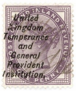 (I.B) QV Commercial Overprint : United Kingdom Temperance