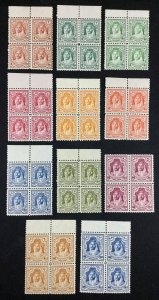 MOMEN: TRANSJORDAN JORDAN SG #194b/204 BLOCKS MINT OG NH £250+ LOT #68199