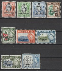 JAMAICA 1963/64 SG 205/213 USED