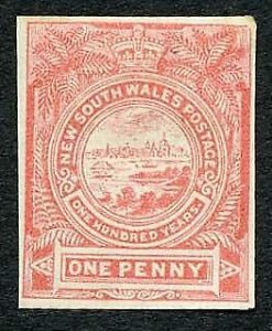 NEW SOUTH WALES SG253 1888 1d View of Sydney Imperf colour trial SCARCE