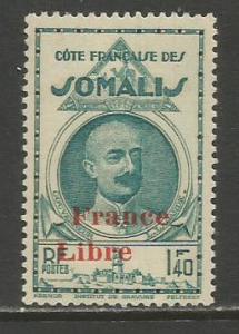 Somali Coast   #212  MH  (1943)  c.v. $2.10