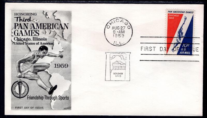 US C54 Baloon Jupiter Fleetwood U/A FDC