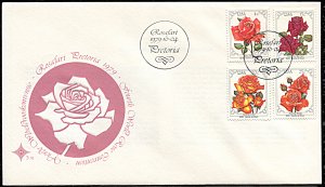 South Africa 525-528, FDC, Fourth World Rose Convention