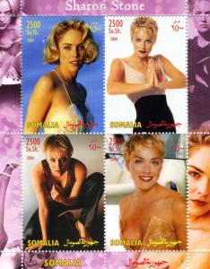 Somalia 2004 SHARON STONE Sheet Perforated Mint (NH)