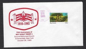 1985 US Boy Scouts Schenectady NY Troop 1 75th anniv Second Reformed Church