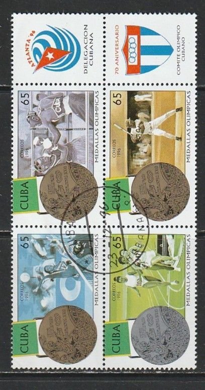 1996 Cuba - Sc 3787 - used VF - 1 Block of 4 - Olympic winners