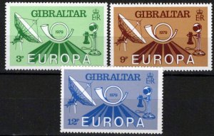 ZAYIX Gibraltar 382-384 MNH Communications Satellites Post Horn 042523S83M