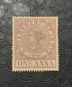 India 1840-1901 Queen Victoria 1 Anna Fiscal Revenue MNH/VF/XF