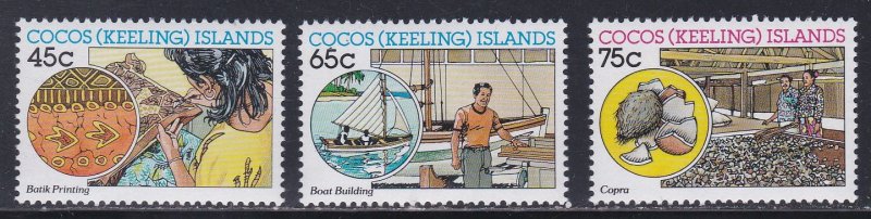 Cocos Islands # 166-168, Industries, NH, 1/2 Cat.